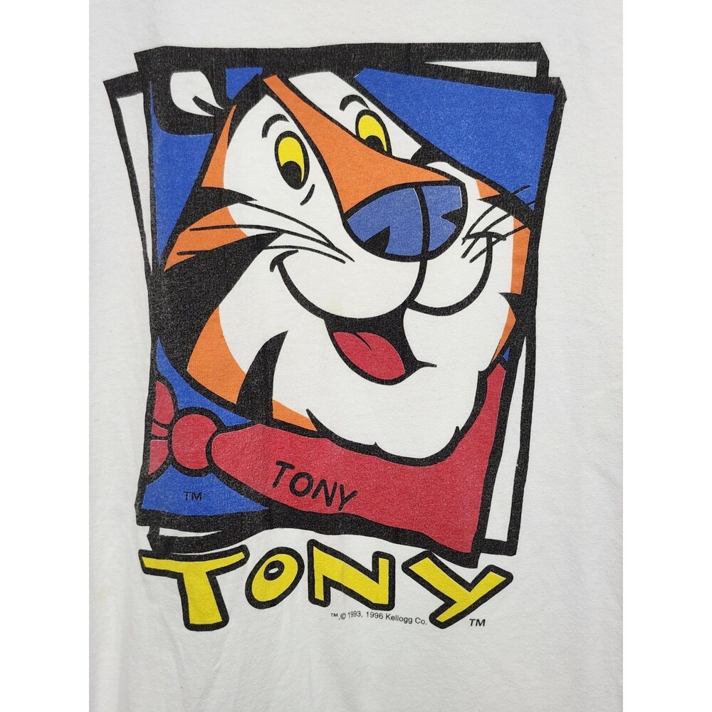 Vintage Kelloggs Frosted Flakes Tony The Tiger Cereal Shirt XL 1996 - Picture 2 of 8